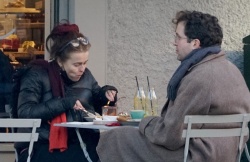 Helena Bonham Carter - Gets animated as she has lunch with her boyfriend Rye Dag Holmboe in Primrose Hill, January 5, 2022