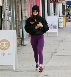 Lucy Hale - Walking her dogs in Los Angeles January 7, 2023