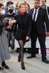 Lea Seydoux seen greeting fans outside his hotel whilst promoting new Bond Movie 'No Time To Die' in London, England | 09/23/2021