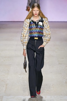 Mariam De Vinzelle walks on the runway during the Louis Vuitton