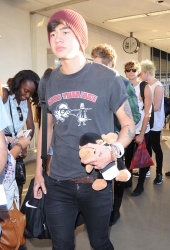 5 Seconds of Summer - LAX Airport in Los Angeles on July 21, 2014