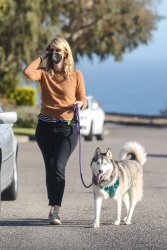 Laura Dern - Takes her dog out for a walk near her home in Pacific Palisades, June 10, 2021