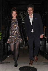 Felicity Jones leaving the Twenty Two Hotel after a dinner hosted by the hotel owner Jamie Reuben in London, 10.07.2023.