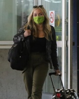 Natalie Alyn Lind - arrives into Vancouver to begin her 14 day quarantine before filming ABC's The Big Sky, Vancouver - Canada | 08/02/2020