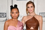 Allison Williams and Logan Browning visit Build to discuss "The Perfection" at Build Studio on May 23, 2019 in New York City