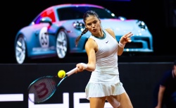 Emma Raducanu - Loses to Iga Swiatek in the quarterfinals on day 5 of Porsche Tennis Grand Prix - Stuttgart, Germany - April 19, 2024