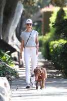 Alessandra Ambrosio - enjoys some fresh air while taking her pooch for a walk in Santa Monica, California | 07/07/2020
