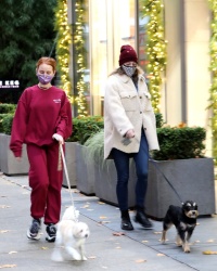Madelaine Petsch & Lili Reinhart - Walking their dogs in Vancouver November 29, 2020