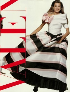 1988. Valentino campaign spring/summer. Model Yasmin Le Bon