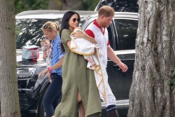 Prince Harry, Meghan Markle, Prince Archie - Attend The King Power Royal Charity Polo Day at at Billingbear Polo Club on July 10, 2019