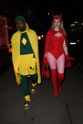 Victoria Clay arriving at Hallowzeem Halloween Party London 10/29/2021