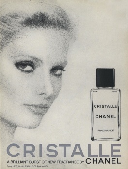 1977 Chanel Cristalle Perfume Ad - Burst of Fragrance