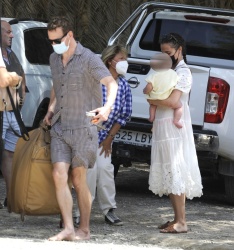 Alicia Vikander & Michael Fassbender - Spotted with their baby while loads up their luggage as they enjoy holiday in Ibiza, August 23, 2021