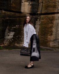 Alycia Debnam-Carey - Dior handbags March 2024