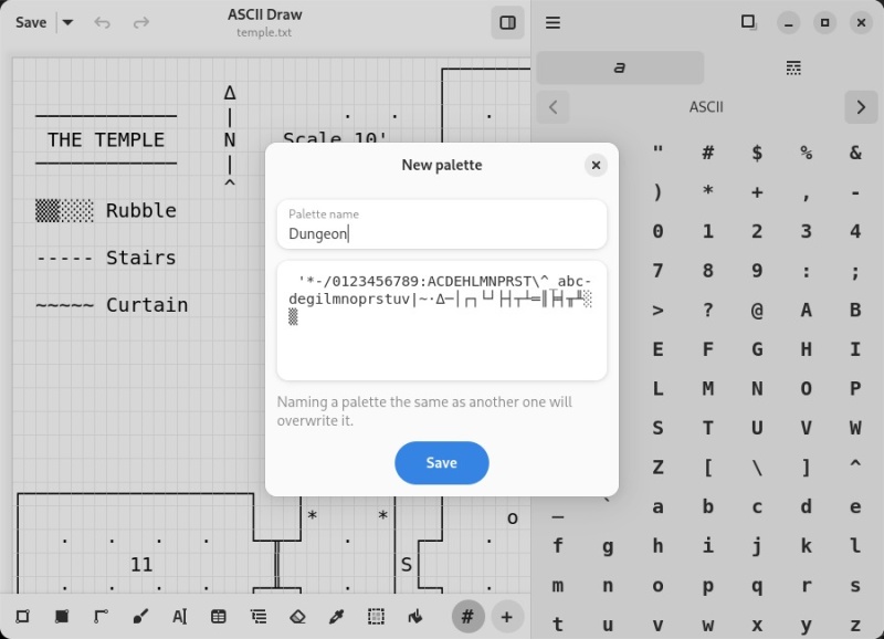 ASCII Draw new palette