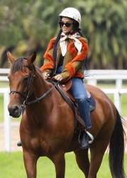 Tessa Thompson - Takes horse riding lessons in Sydney’s Centennial Park, February 3, 2021