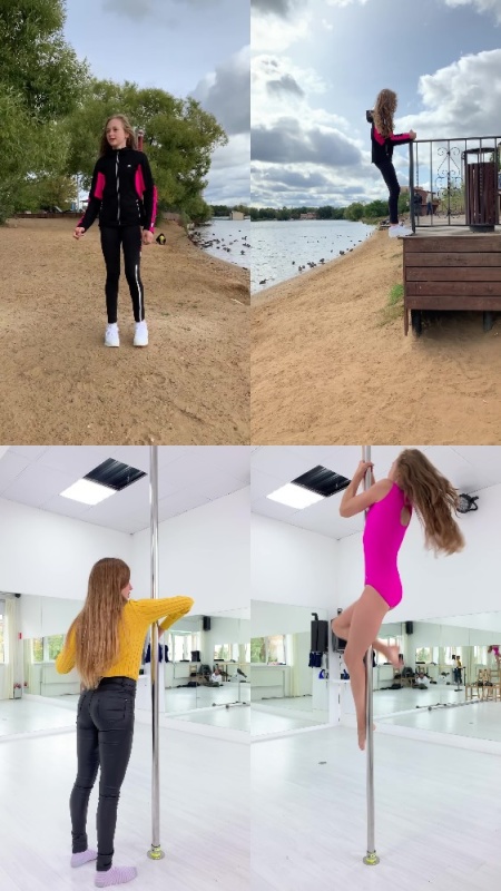 672 Video Gymnasts, flexible girls in leotards dance and train for you