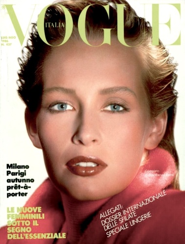 Vogue Italia July August 1986 Estelle Lef bure by Hiro the