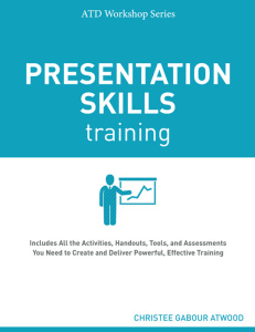 Presentation Skills Training by Christee Gabour Atwood