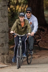 Chris Pratt and Katherine Schwarzenegger - on a bike ride together in Atlanta, November 22, 2019