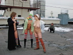 Three naked friends shock people with public nudity  DirtyPublicNudity 