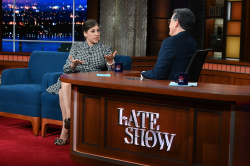 Mayim Bialik - The Late Show with Stephen Colbert in New York, April 4, 2022