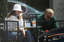 Lily James - Back to brunette as she heads out for lunch with her boyfriend Michael Shuman in West Hollywood, May 4, 2021