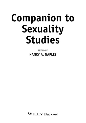 Companion to Sexuality Studies
