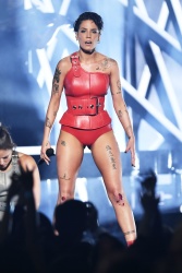Halsey Camel Toe Performance + Cleavage and Upskirt at the ...
