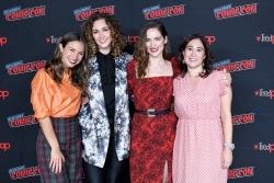 Melanie Scrofano, Dominique Provost-Chalkley & Katherine Barrell -  Speaks on stage at "Wynonna Earp" Panel during NYCC on October 5, 2019