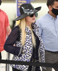 Madonna - Arrives at JFK Airport with a quirky fish hat in New York, June 5, 2021