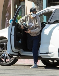 Selma Blair - Wearing a Chateau Marmont print sweater as she stops for some coffee in Los Angeles, March 11, 2021