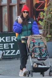 Emily Ratajkowski - Seen pushing a stroller in New York November 3, 2023