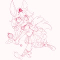 magical girl bunny sketch