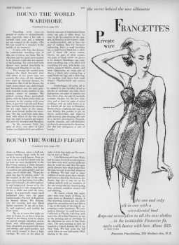 US Vogue November 1, 1947 by René Robert Bouché | the Fashion Spot