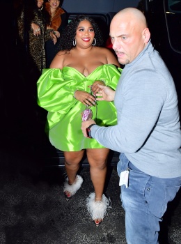 Lizzo - steps out to the afterparty for the winter finale of SNL in New York City, December 21, 2019