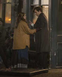 Millie Bobby Brown & Henry Cavill - Filming scenes for 'Enola Holmes 2' in London, November 17, 2021