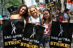 Bailee Madison, Chandler Kinney, and Malia Pyles - SAG-AFTRA Actors Union Strike in New York July 17, 2023