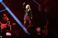 Avril Lavigne performs her Love Sux Tour in Padua, Italy 04/23/2023.