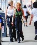 Amandla Stenberg is seen visiting the Complex offices in New York City (08/26/2021)