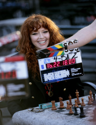 Natasha Lyonne - Filming a play chess scene for 'Russian Doll' Season 2 in New York, March 10, 2021