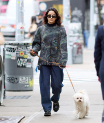Camila Mendes - Seen walking her dog in New York City - December 28, 2023