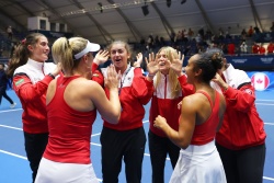 Eugenie Bouchard - Billie Jean King Cup Semi Final match in Seville, Spain November 11, 2023