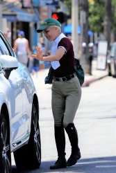 Selma Blair - Seen with coffee in hand returning to her ride in Studio City, June 11, 2021