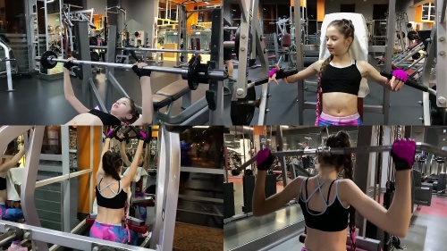 773 Video Gymnasts, flexible girls in leotards dance and train for you