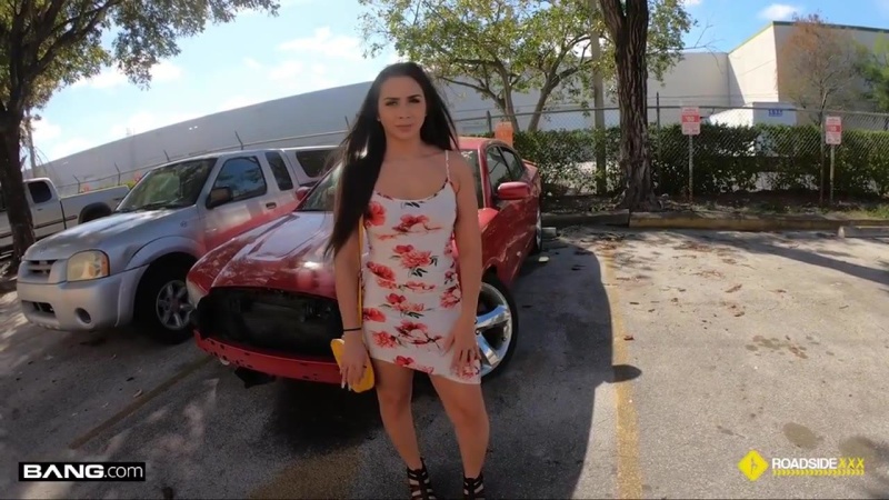 Lilly Hall Totals Her Car And Fucks The Mechanics Dick For A Favor HD