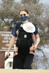 Rooney Mara - Goes for a long hike with her baby boy River in Los Angeles, April 21, 2021