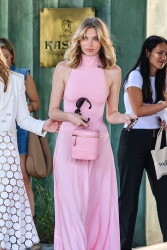 Elsa Hosk - Pretty in pink, shopping with friends in Beverly Hills CA - April 10, 2024