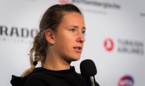 Victoria Azarenka - talks to the press ahead of the 42. Porsche Tennis Grand Prix in Stuttgart, 24 April 2019