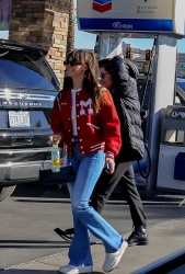 Nina Dobrev - spotted at a gas station, en route to Super Bowl LVIII, Las Vegas NV - February 11, 2024